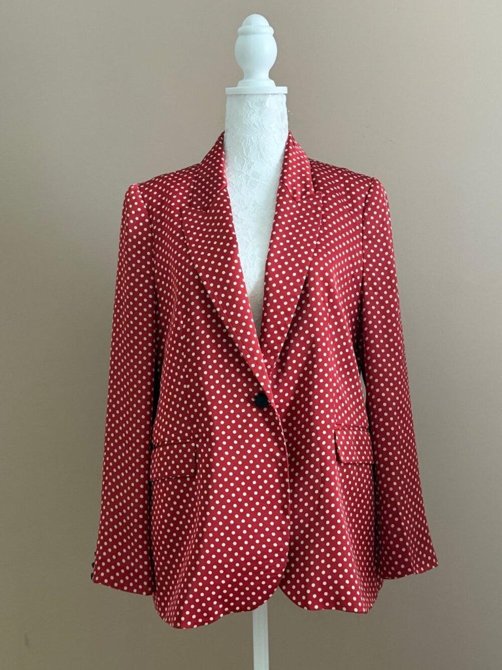 Zara polka dot blazer Size XL